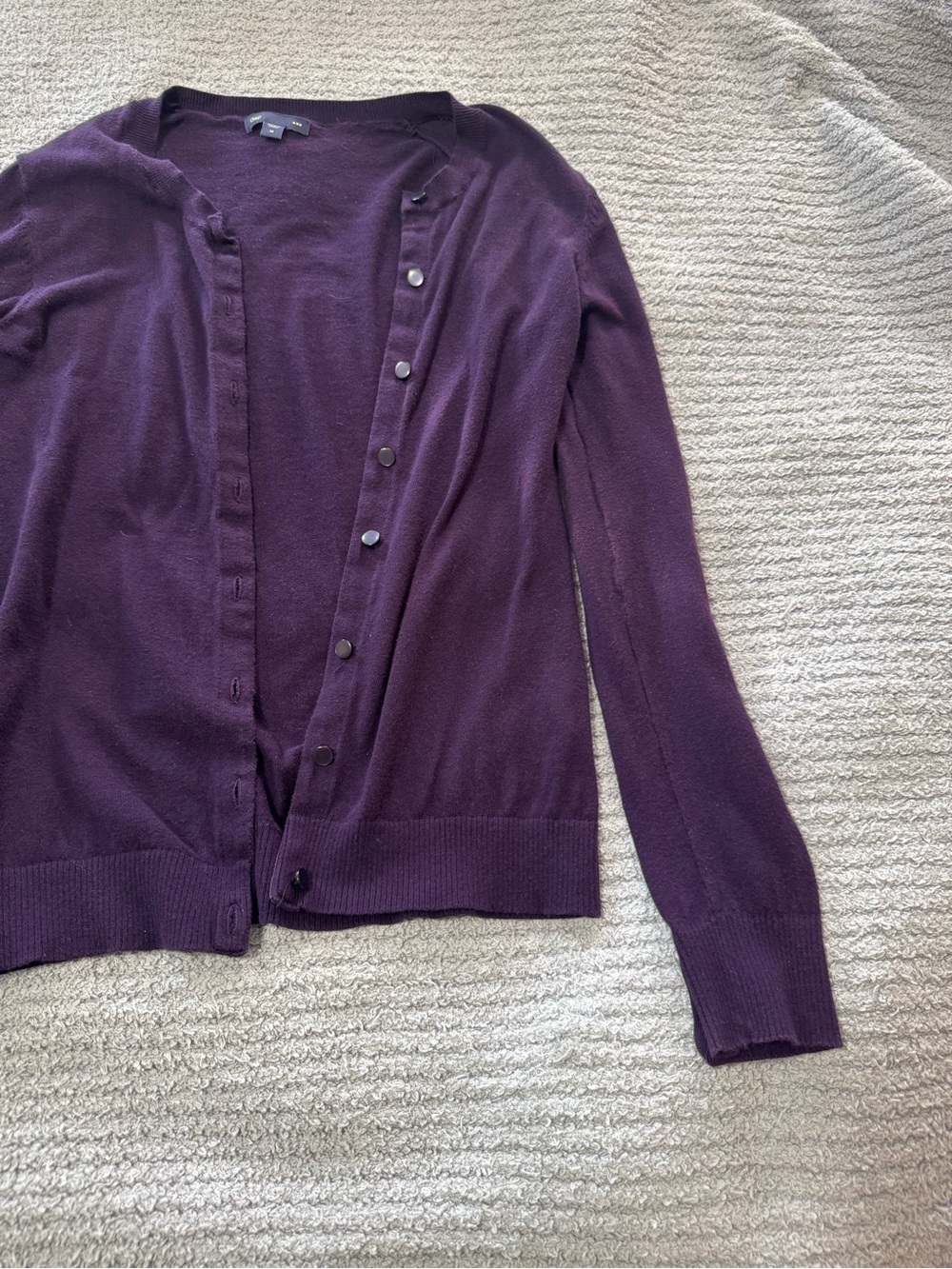 GAP Deep Purple Button-Up Cardigan